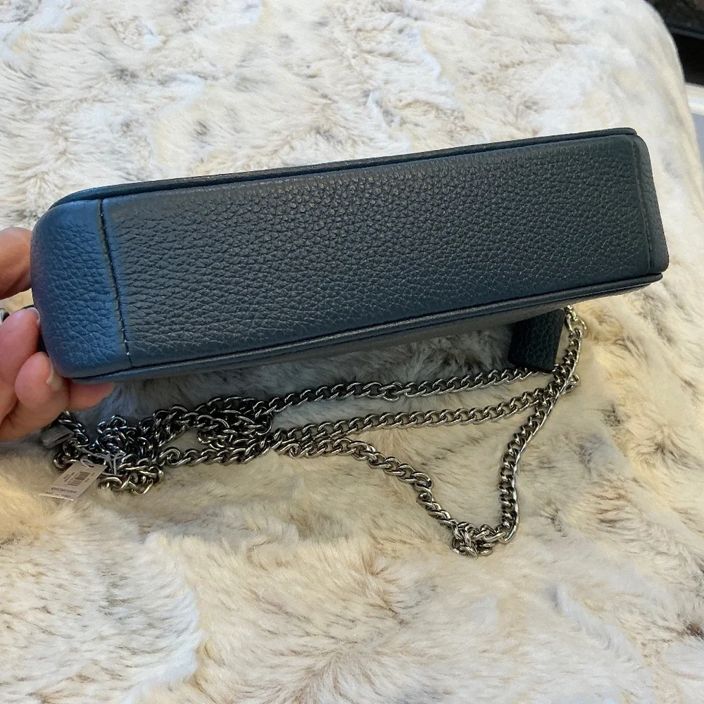 New Leather Coach Nolita 19 Bag With Coach Silver Shoulder Chain Strap - Picture 6 of 14